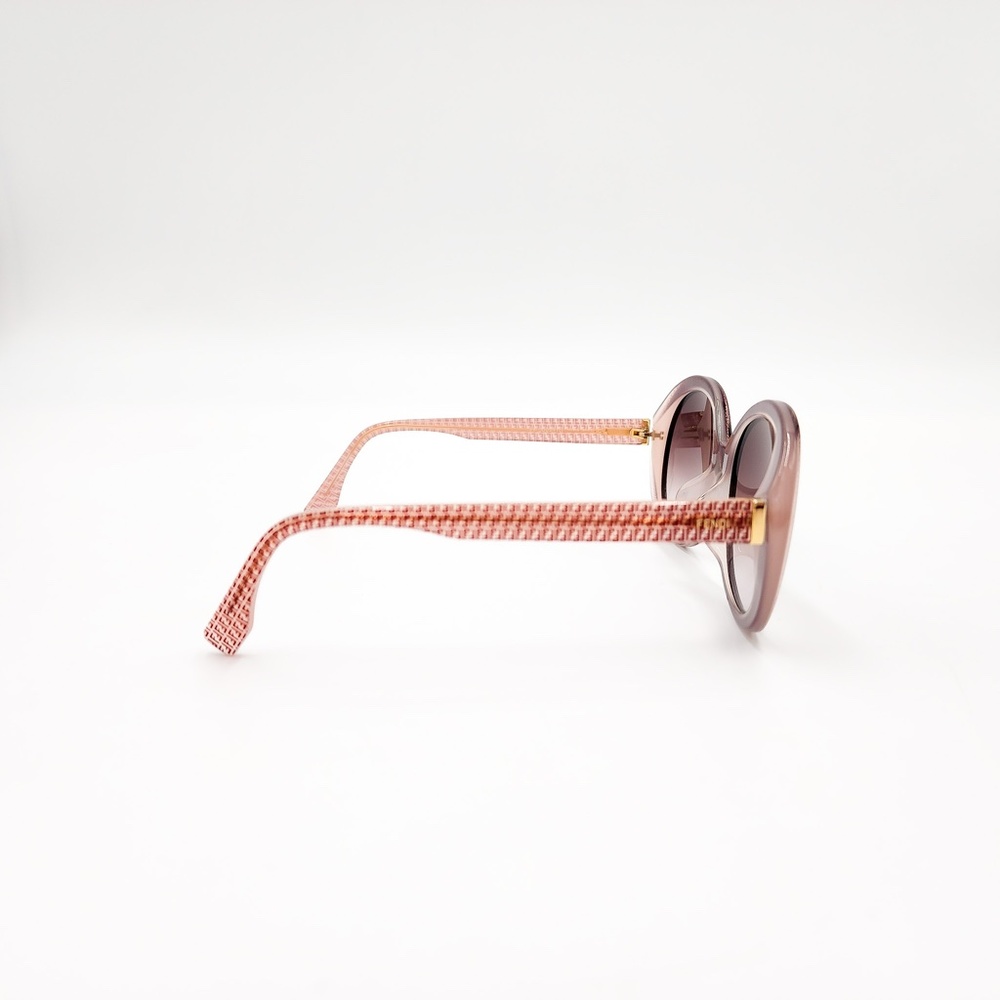 Fendi Oval Oversized Burgundy Logo Designer FF 7PHK8 Sunglasses - Picture 4 of 10
